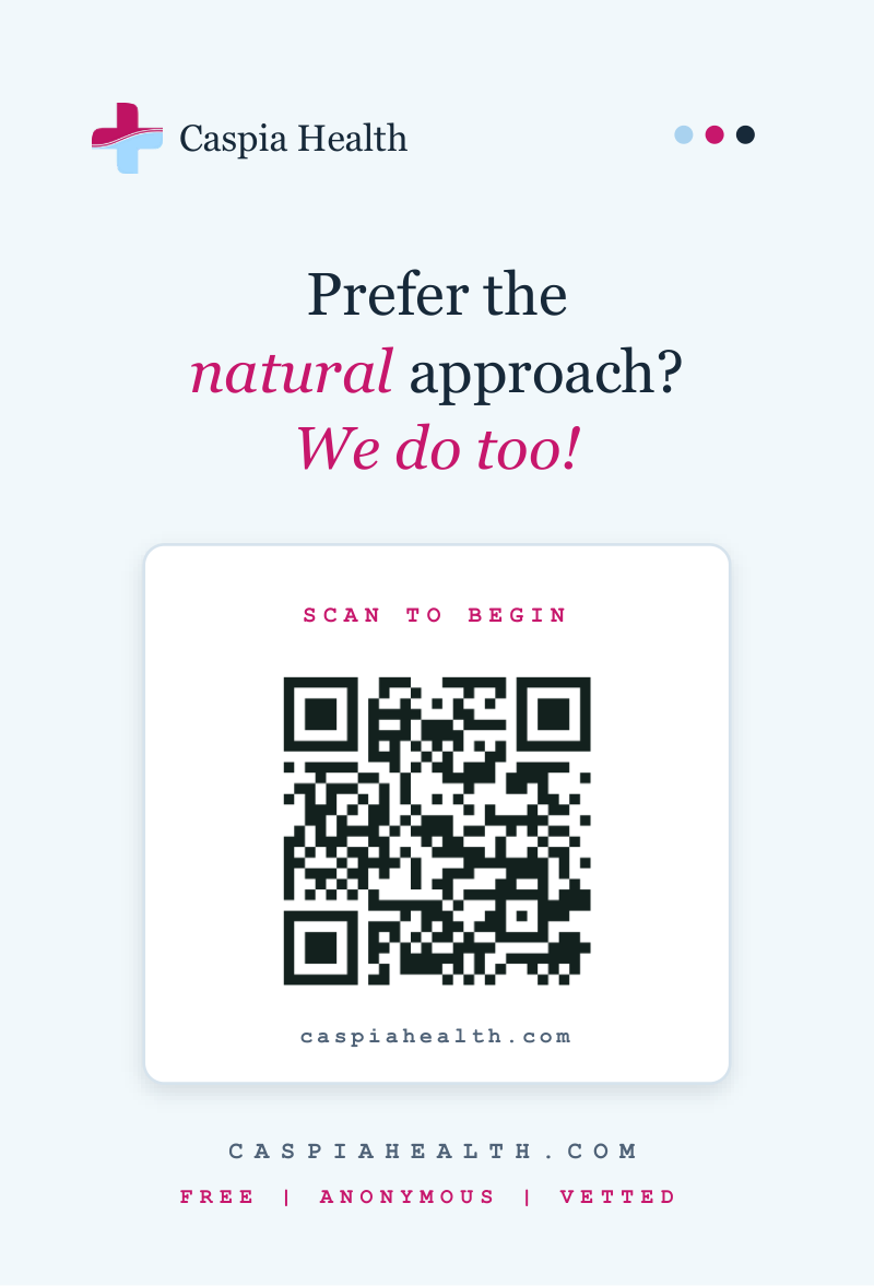 Caspia Health tear-away notepad: Prefer the natural approach? We do too!